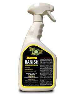 Banish All Natural Fungicide Downey & Powdery Mildew Control Proprietary Mixture of Powerful Natural Geraniol (32oz Ready To Use Spray Bottle)